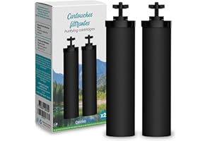 ORINKO Due Elementi Filtranti per Acqua di Alta Qualità per Filtro a Gravitá Berkey - Cartucce di Carbone Attivo per Filtrazione Acqua - Berkey Water Filter