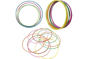 PriceKingX Hula Hoops - Multicolor Fitness Hula Hoops - Solid Plain Hula Hoops for Adults and Kids, Exercise Hoops for Indoor and Outdoor Use, Kids Fun Activity Games, Small-Large