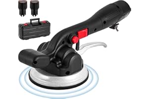 MXBAOHENG Vibratori per Piastrelle a Batteria 19000VPM Vibratore per Piastrelle 6 ingranaggi piastrellatrice elettrica per piastrelle 4500mA adatto per piastrelle 30-120cm (2 batterie)