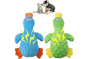JSTHHTT 2 Pack Hundespielzeug, Quietschendes Plüsch Spielzeug, Ente Plüschtier für Hunde, Interaktives Hundekauspielzeug für Große Kleine und Mittel Welpen Hunde