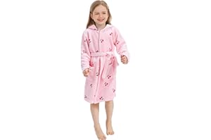 XINNE Unisex Bambino Corallo Del Panno Morbido Con Cappuccio Vestaglia Accappatoio Ragazzi Ragazze Toddlers Pigiami Degli Indumenti Da Notte