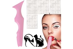 FCXQG Pochoir Eyeliner 1PCS Yeux Réutilisable Silicone Eyeliner Stencils Pochoir Avec Carte De Chat Et Autocollant Pour Le Maquillage Des Pochoirs Est L'outil Rapide Les L'homme Paresseux