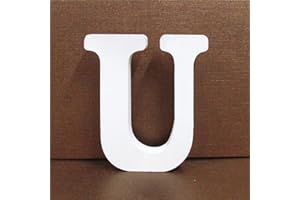 Gspirit Decorativo De Madera Letras, Pared Letras 26 Letras Madera Alfabeto para Niños Bebé Nombre Cumpleaños Fiesta Boda Casa Decoración (U)