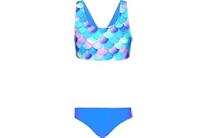 Aquarti Costume da Bagno per Ragazze Bikini Sportivo 2 Pezzi Bambina