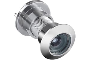 Earl Diamond - Security Peek Peep Holes for Front Door, Solid Brass 220-Degree Door Viewer Peephole with Heavy Duty Rotating Privacy Cover for 1-21/32" to 2-1/8" Doors for Home Office Hotel, Chrome