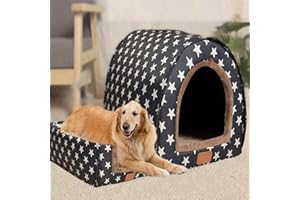DG Catiee Cuccia per cani di taglia XL, cuccia per cani di taglia grande e grande, cuccia per gatti e animali domestici, per interni ed esterni (XL (75 x 57 x 55 cm), B)