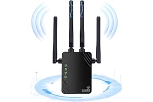 PANUN WiFi Ripetitore, 2.4GHz Single Band Velocità 300 Mbps, Wireless Wifi Extender, Amplificatore Wifi, Access Point/Router/AP, 4 antenne, 2 porte LAN, Compatibile con Modem Fibra e ADSL (XL-Z07)