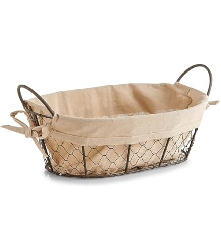 6 Pack Metal Fast Food Oval Baskets, Wire Bread Basket For Serving