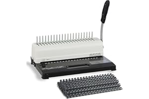 Binditek Binding Machine, 19-Hole, 450 Sheets, Comb Binder Machines with 100 PCS 1/2" Comb Spines, for Letter Size, A5 or Smaller Sizes