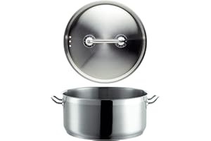 MÄSER professional - Pentola con Coperchio, in Acciaio Inox, 32 cm