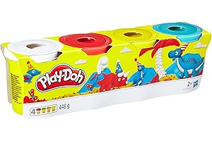 Play-Doh – 4 Pots de Pate A Modeler - Multicouleur - 112 g chacun x 4 (448g)