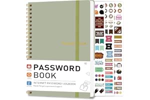 KAICN Lösenordsbok för seniorer, lösenordsbok – 15 cm x 22 cm, internetadress och lösenordsloggbok, lösenord anteckningsbok organiserare för inloggning på webbplats, gåvor för hem och kontor –