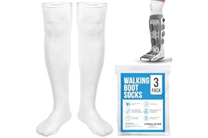IMPRESA [3 paquets de chaussettes de rechange Impresa pour les bottes de compression Aircast ou les orthèses de marche - Chaussettes de marche pour femmes et hommes - Taille unique