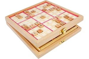 Andux Zone Sudoku Tablero Caja 3-en-1 De Madera Número de Lugar Juguete SD-03 (Rosado)