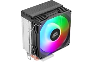 Mars Gaming MCPU-X2, CPU-kylare 150W TDP, 2x värmerör, PWM FDB-fläkt, FRGB-Belysning, Kompakt SFF/Mini-ITX-Design, Aluminiumf