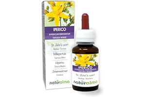 Iperico o erba di San Giovanni (Hypericum perforatum) erba con fiori Tintura Madre analcoolica Naturalma - Estratto liquido gocce 60 ml - Integratore alimentare - Vegano