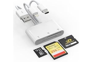 ARDADDYN Lettore di Schede SD, 3 in 1 Lettore SD per iPhone, USB Adattatore per Scheda SD/Micro SD/XD, Card Reader USB Compatibile per iPhone 16/15 /2023 iPad/Galaxy S24 Ultra, Lettore Scheda XD Olympus