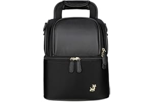 ThreeH Plecak z workiem na laktator Dwie warstwy dla mamy Praca na zewnątrz Torba termoizolacyjna do karmienia piersią dla niemowląt BD06,Czarny