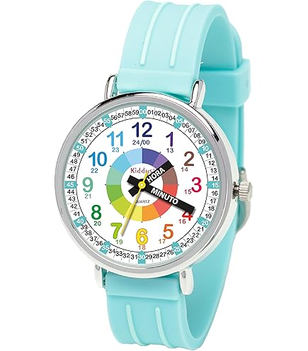 Orologio Da Parete Didattico KIDDUS Per Bambini - Diametro 30cm, Movimento Al Quarzo Silenzioso, Con Esercizi - Foto 10