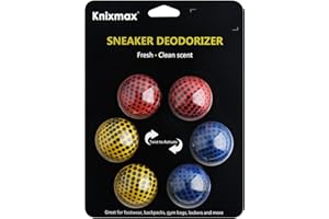 Knixmax Shoe Deodorant Balls Air Fresheners Odour Eliminator for Footwear Backpacks Gym Bag Lockers - Fresh Linen/Cologne Scent
