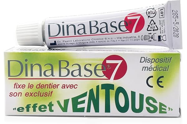 DINABASE 7 Adhésif thermoplastique pour prothèses dentaires : faites à nouveau adhérer votre prothèse jusqu'à 7 jours - Ce n'est pas une colle adhésive, elle agit comme un rebasage