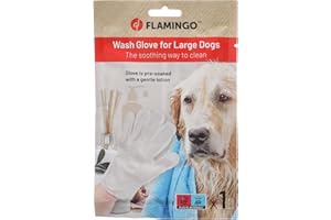FLAMINGO Gant de Toilette pour Chien S Propy Imbibé