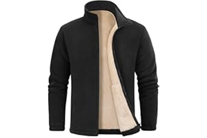 UMIPUBO Veste Polaire Homme Hiver Chaude Zippées Fleece Jacket avec Poches Manteau de Randonnée Sweatshirt Sans Capuche