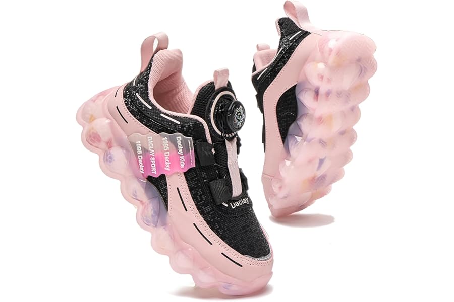WZRUISEN Kids Girls Sports Boys' Basketball Running Shoes