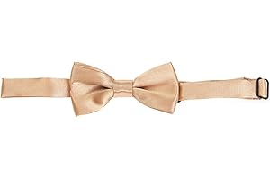 THE TIE COMPANY The Tie Co™ Children's Pre-tied & Adjustable Satin Solid Colour Classic Plain Bow Tie Kids