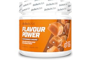BioTechUSA Flavour Power, Aromatyzowana stołowa substancja słodząca w proszku na bazie sukralozy, z inuliną, bez dodatku cukru, nie zawierająca glutenu, 160 g, Słony karmel