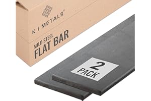 K I Metals Premium Mild Steel Flat Bar - 1000 mm Length x 150 mm Width x 10 mm Wall Thickness Versatile Weldable & Durable Steel Strips for Construction, Heavy-Duty Industrial and DIY Projects | 2PK