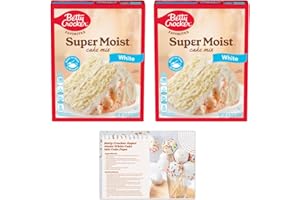 GIFTOLUXE Betty Crocker Super Moist White Cake Mix, 404g | Rich and Delicious | Ready to Bake Spongy Moist White Cake Dessert (Pack of 2)