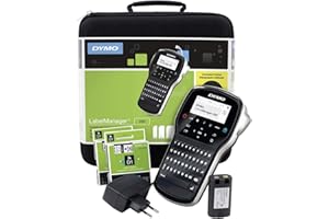 Dymo LabelManager 280 Kit d'étiqueteuse Portable Rechargeable avec Clavier QWERTY avec 2 Rouleaux d'étiquettes D1 et étui de Transport, Kit Case