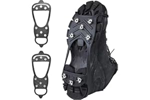 AUIRSHIKY Anti Rutsch Schuhspikes Steigeisen Schuhkrallen Schuh Spike Ersatzspikes Ice Grips Schuhkrallen Schnee EIS Spikes Sohle Eiskrallen für Schuhe Spikes Schuhe