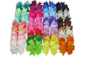 Set de 40 lazos para el pelo de Cozyswan, de grogrén, con clip de pinza, para niña