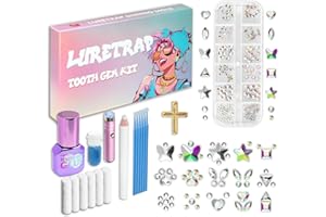 Luretrap Schillerndes DIY Zahn-Edelstein-Set mit 200 Kristallen, funkeln Sie mit Vertrauen. Zahnstein-Set für Strater