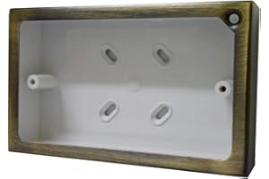 G&H Brassware Double Antique Bronze Surface Mounted Patress Box