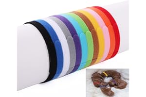 Molain Lot de 12 Colliers de Mise Bas pour Chiot, Collier Chaton Couleurs Assorties pour Petits Chiots Colliers d'identification réglables pour Petits Chats Chiots(30 cm)