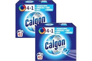 Calgon Powerball Pastillas - Antical para la Lavadora, Elimina Olores y Suciedad, en formato pastillas, 90 unidades (2x45 unidades)