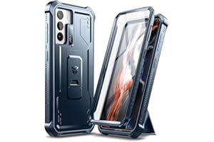 Dexnor Etui do Samsung Galaxy S21 5G 6,2" z wbudowaną ochroną wyświetlacza, ochrona wojskowa zbrojenie wysokiej wydajności z przodu i z tyłu 360 całego korpusu odporne na uderzenia ze stojakiem - Niebieski