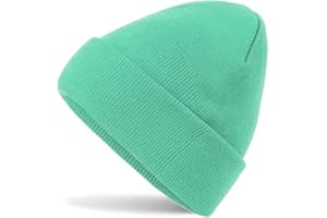HATSATAR Hatstar Wintermütze | Damen Beanie Mütze | Herren Feinstrick Beanie | für Frauen Männer Unisex | Cuffed Hats Weich & Warm
