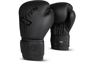 XTEN SPORTS XTEN Boxing Gloves for Men & Women, Boxing Training Gloves, Pro Sparring, Heavy Punching Bag Mitts Focus Pads Workout, Muay Thai, Kick Boxing, MMA, Ventilated Palm, Multi Layered, 8 10 12 14 16 Oz
