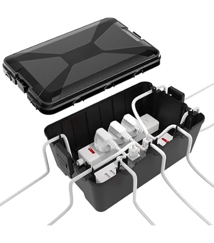 Scatola Impermeabile IP54 Per Cavi Esteri - Organizzatore Spine E Prese 32x21x13 Cm Grigio - Foto 11