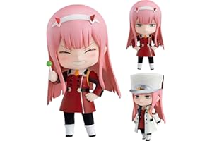 Xinchangda Darling in The Franxx: Zero Two Q Version Clay Man Action Figure Anime Character PVC Model Statue Exquisite Ornaments (Multicolored, 10cm/4inch)