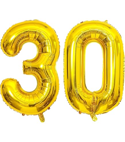 envami Palloncini Compleanno 30 Anni Oro Rosa 101 CM - Palloncino