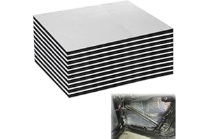 IIRC 10PCS 40x25cm Dämmmatte Auto, 5mm/10mm Universal Schallschutzmatte, Isoliermatte Selbstklebend, schalldämmend, Wasserdicht, Feuerfest, Feuchtigkeitsfest (10mm)
