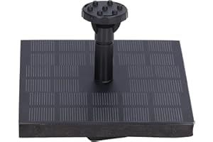 GENERIC Solar Garden Fountain for Pool 11x11 cm Floating Water Feature with Nozzles Works with 7V Monocrystalline Pumps