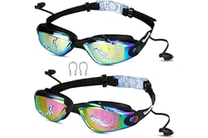 Moseem Swimming Goggles Kids 6-14,Swim Goggles for Adult Men Women, Kids Goggles with UV Protection,Clear Vision,No Leaking & Adjustable Silicone Strap