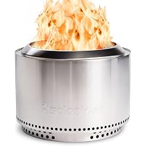 Solo Stove Fire Pit Yukon with Stand 1.0 | Portable Outdoor Heater, Fire  Pits for Heat Logs, Low Smoke Patio Heater, Camping Heater, Wood Burning,  Stainless Steel, 68,5 x 50,5 cm, 18,3