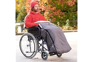 ‎NOVELY novely® KARLO Fußsack Rollstuhl Lammwolle/Polyester Schlupfsack Rollstuhlsack - Thermofußsack Winter Erwachsene Farbe: 02 Graphit